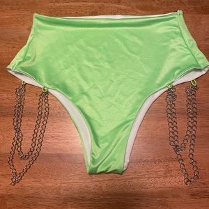 Rave Wonderland lime green rave bottoms